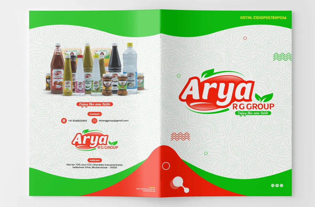 Arya RG Group product catalogue spread