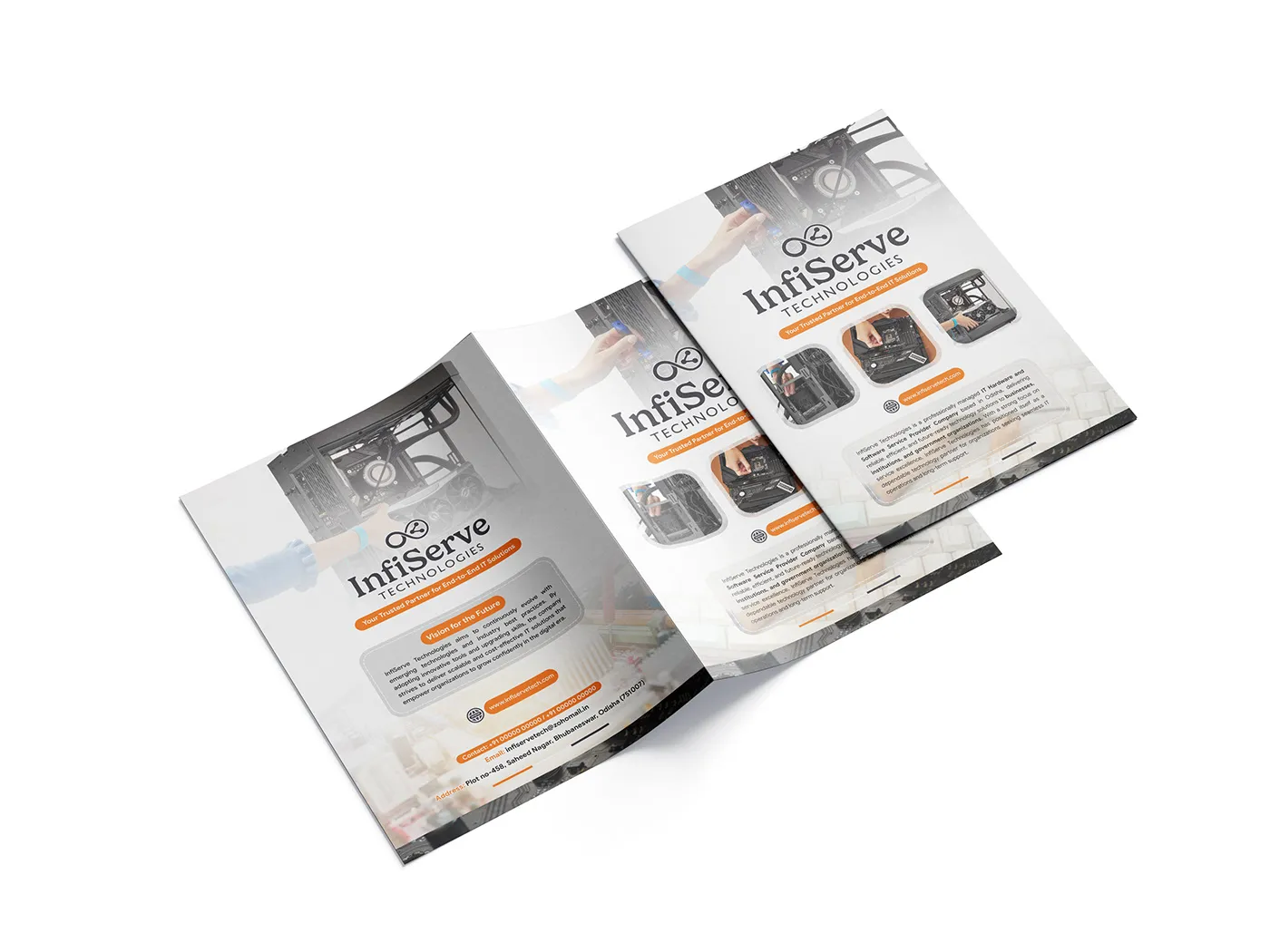 InfiServe Technologies brochure spreads