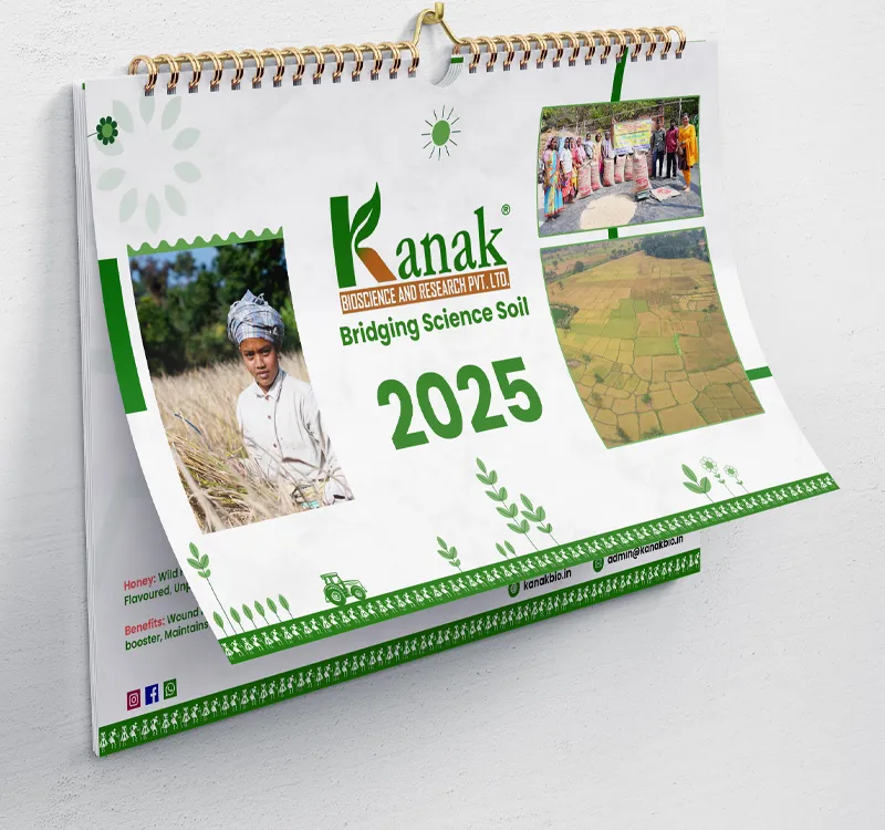 Kanak 2025 wall calendar with farmer photography