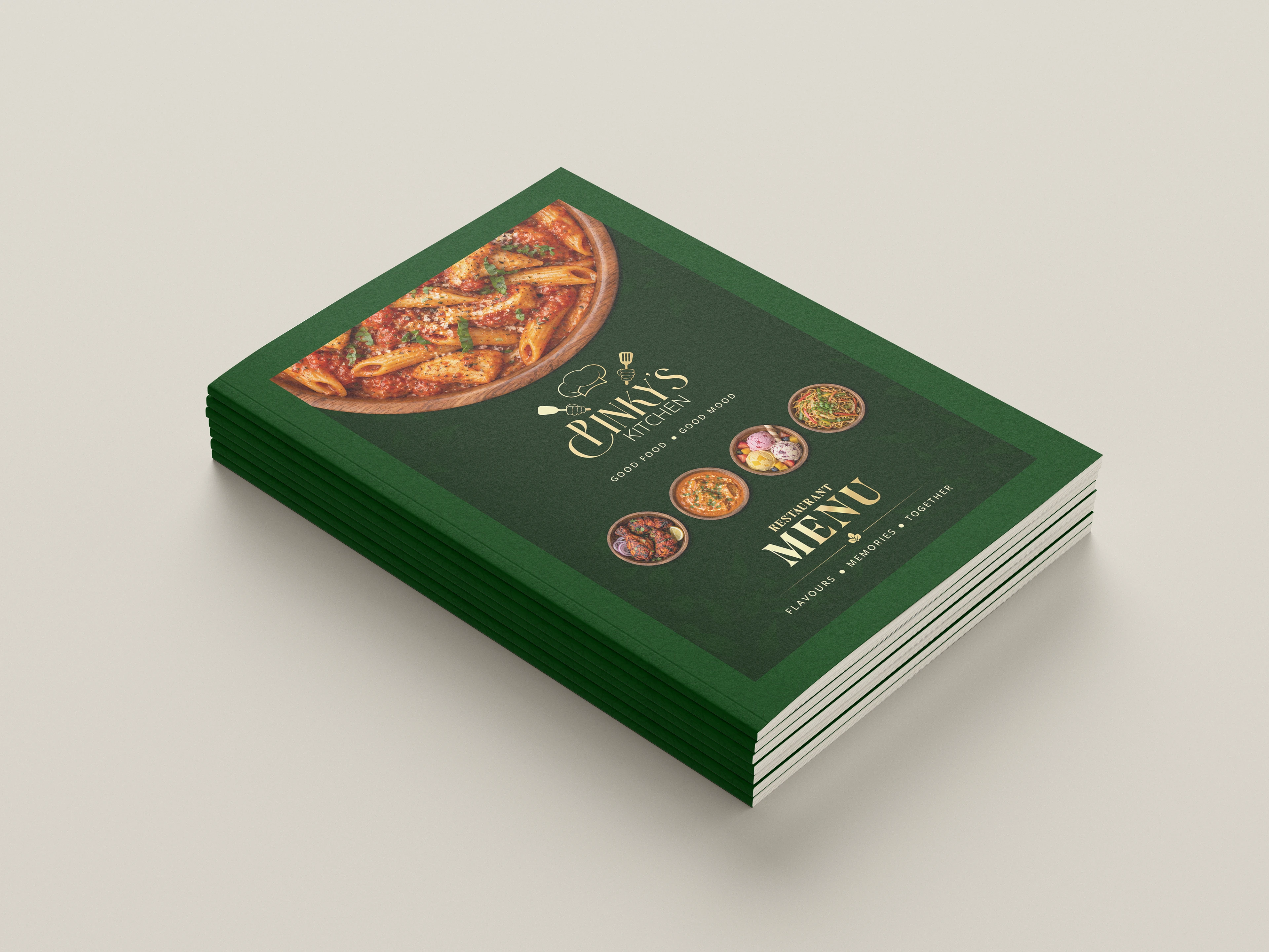 Pinky's Kitchen restaurant menu design