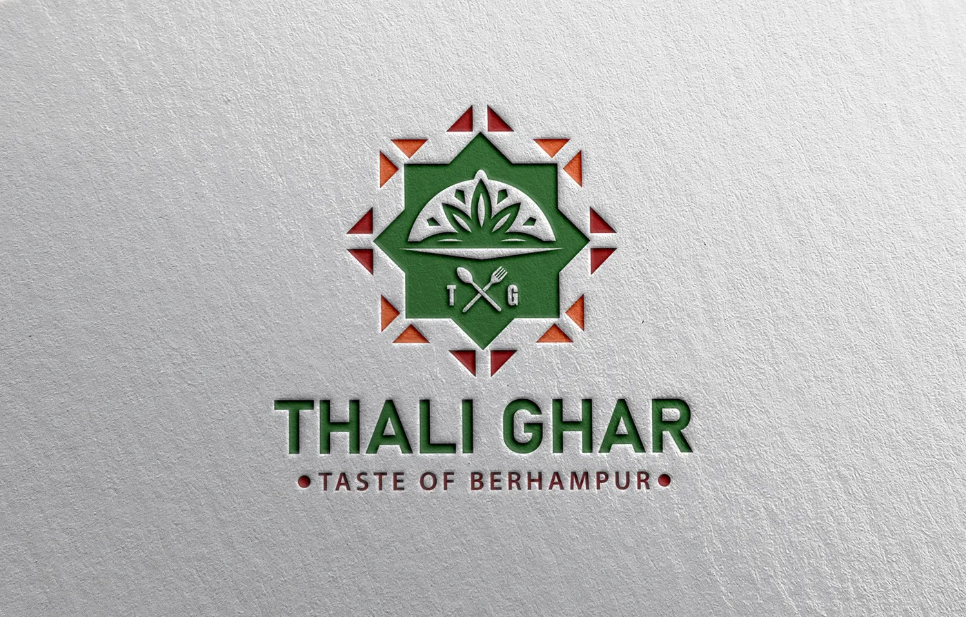 Thali Ghar embossed logo — Taste of Berhampur